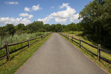 A the path along Marlu Lake in New Jersey