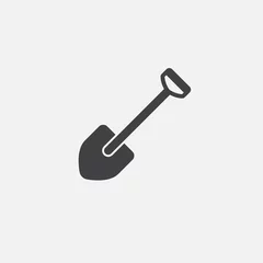 Poster Shovel icon vector, solid logo illustration, pictogram isolated on white © alekseyvanin