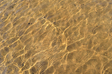 Fototapeta na wymiar bottom of the river with fine sand background