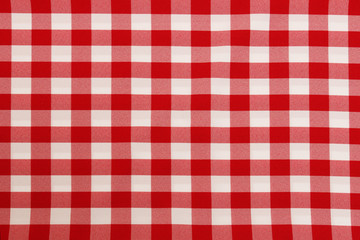 Top view of tablecloth