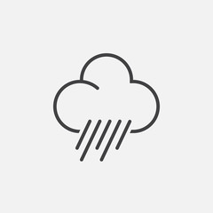rain line icon, outline vector logo illustration, linear pictogram isolated on white