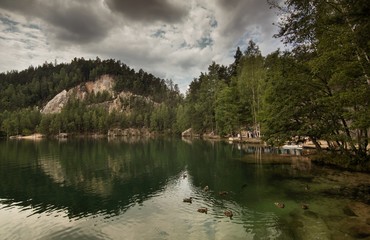 National Park of Adrspach-Teplice rocks. Rock Town. Czech Republic
