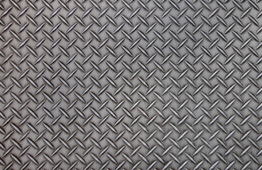 Old steel diamond plate pattern background texture.