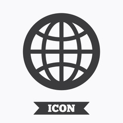 Fototapeta premium Globe sign icon. World symbol.