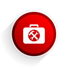 Obraz premium toolkit flat icon with shadow on white background, red modern design web element