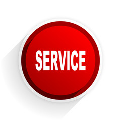 service flat icon with shadow on white background, red modern design web element