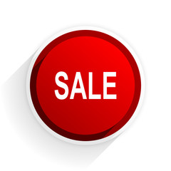 sale flat icon with shadow on white background, red modern design web element