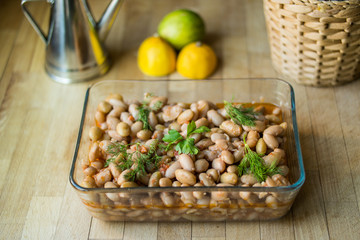 Barbunya Pilaki / Turkish Traditional Beans with olive oil.