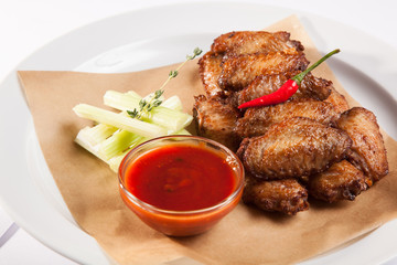 chicken wings with sauce