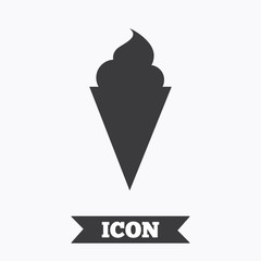 Ice Cream sign icon. Sweet symbol.