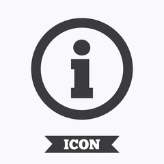 Information sign icon. Info symbol.