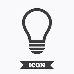 Light lamp sign icon. Idea symbol.