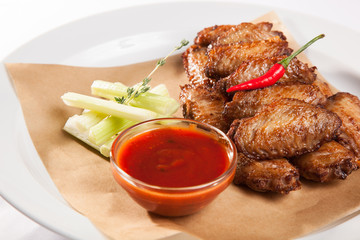 chicken wings with sauce