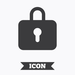 Lock sign icon. Locker symbol.