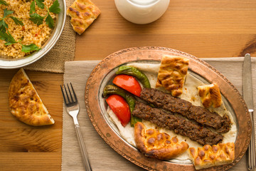 Turkish Adana Kebab.