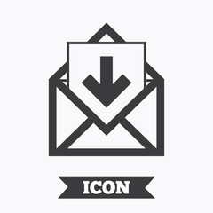 Mail icon. Envelope symbol. Inbox message sign.
