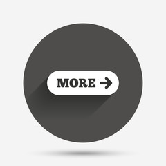 More with arrow sign icon. Details symbol.