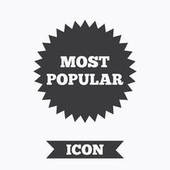 Most popular sign icon. Bestseller symbol.