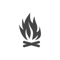 Bonfire Icon, Vector Illustration of a Fire Icon