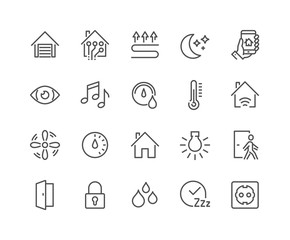 Line Smart House Icons