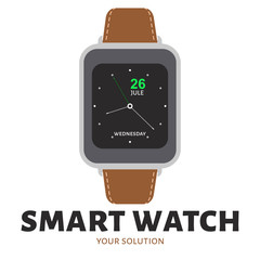 Vector logo smart watch. Logo in the form of smart watches