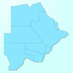 Botswana blue map on degraded background vector