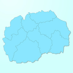 Macedonia blue map on degraded background vector
