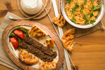 Turkish Adana Kebab.