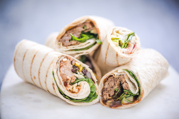 tortilla wraps, light food ideas