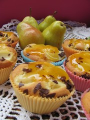 Muffins mit Birnen