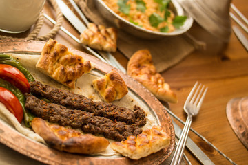 Turkish Adana Kebab.