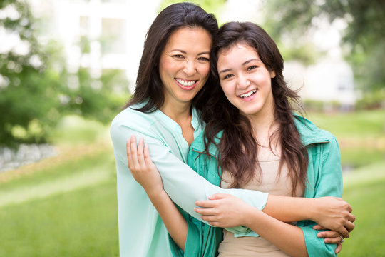 Beautiful Mother and Daughter