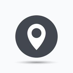 Location icon. Map pointer sign.
