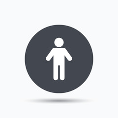 Man icon. Male human sign.