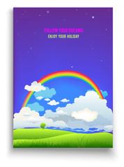 Fototapeta premium Follow your dreams card