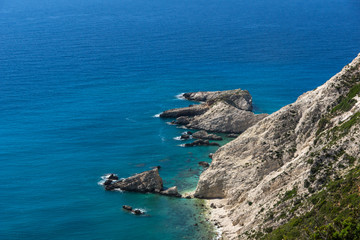 Fototapeta na wymiar Rocks near Petani Beach, Kefalonia, Ionian Islands, Greece