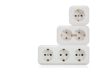 Many electrical outlets