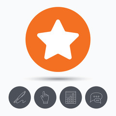 Star icon. Favorite or best sign.