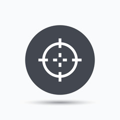 Target icon. Crosshair aim sign.