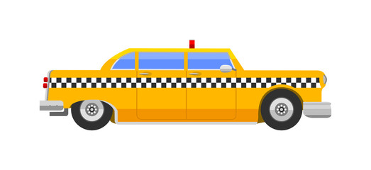 Fototapeta na wymiar Taxi yellow car retro style