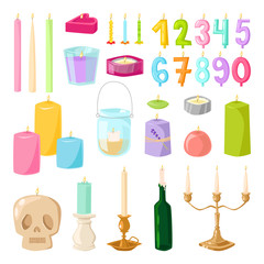 Vector candles icons