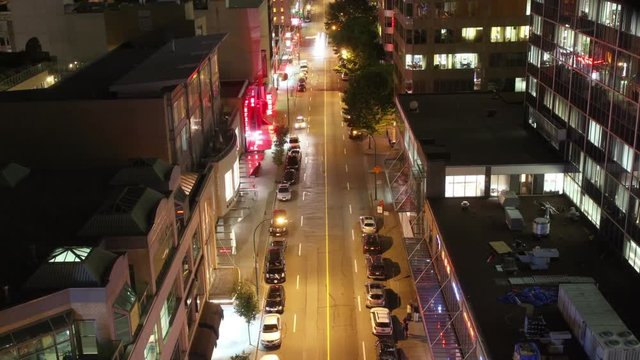 Time lapse of traffic on a street in downtown Vancouver.