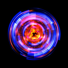 Abstract ring background with luminous swirling backdrop. Glowing spiral. The energy flow tunnel. Shine round frame with light circles light effect. Glowing cover. Space for your message.
