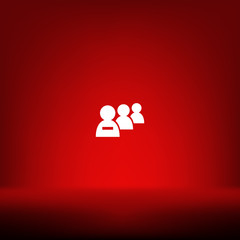 Add new user account flat icon for apps