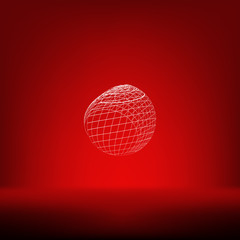 Wire-frame Design Element. Sphere