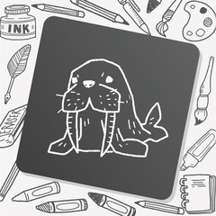 walrus doodle