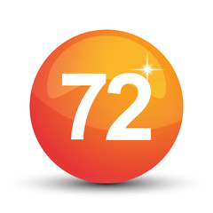 number 3d circle orange