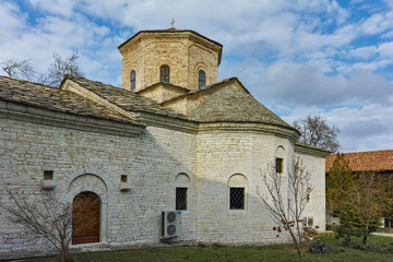 Fototapeta premium Church St. Petka and courtyard in Gornovoden monastery St. Kirik and Julita, Asenovgrad, Plovdiv Region, Bulgaria
