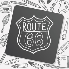 doodle road sign