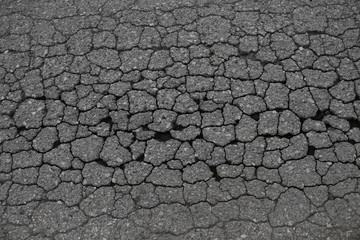 Crack asphalt roads background.